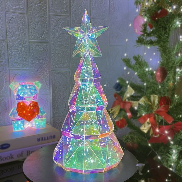 38cm Christmas Tree Festive LED Lighting Decoration, Christmas Holiday Atmosphere, Light Tree Table Decoration Home Decor