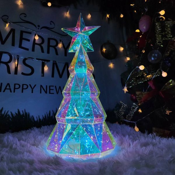 38cm Christmas Tree Festive LED Lighting Decoration, Christmas Holiday Atmosphere, Light Tree Table Decoration Home Decor