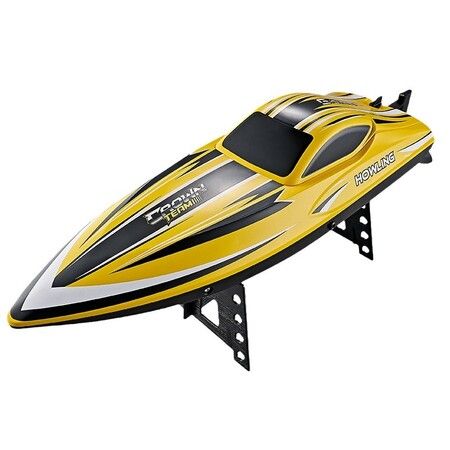 Remote Control Boat for Pools and Lakes, Underwater RC Speed Boat, Mini RC Boats for Kids (Yellow)