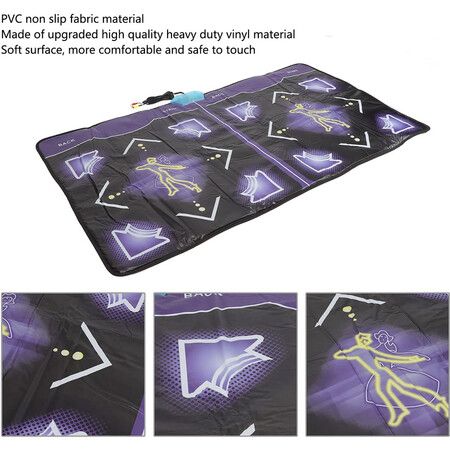 Electronic Dance Mat, Double Dance Floor Mat for Kids, with 105 Dance Songs, 60 Games, USB Connector