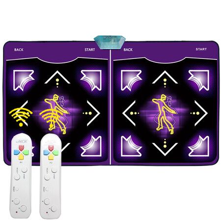 Electronic Dance Mat, Double Dance Floor Mat for Kids, with 105 Dance Songs, 60 Games, USB Connector