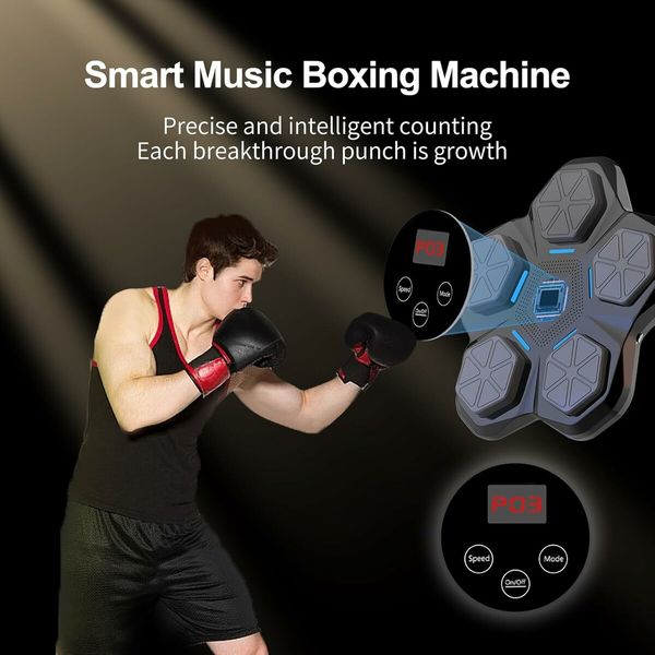 Music Boxing Machine for Kids Age , Music Boxing Machine with Gloves, Wall Mounted Smart Music Boxing Machine for Home, Indoor and Gym