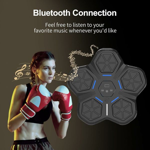 Music Boxing Machine for Kids Age , Music Boxing Machine with Gloves, Wall Mounted Smart Music Boxing Machine for Home, Indoor and Gym