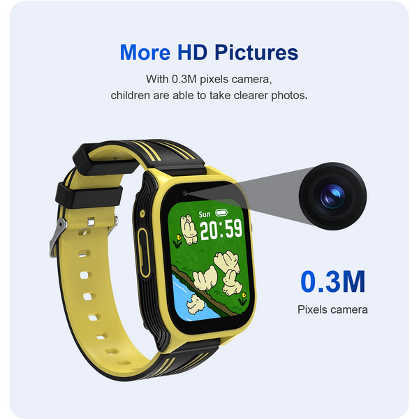 4G Smart Watch Kids Phone Watch Calling SOS Texting WIFI Music Games   Camera Alarm Video Calculator Support GPS  Boys Girls  Pink