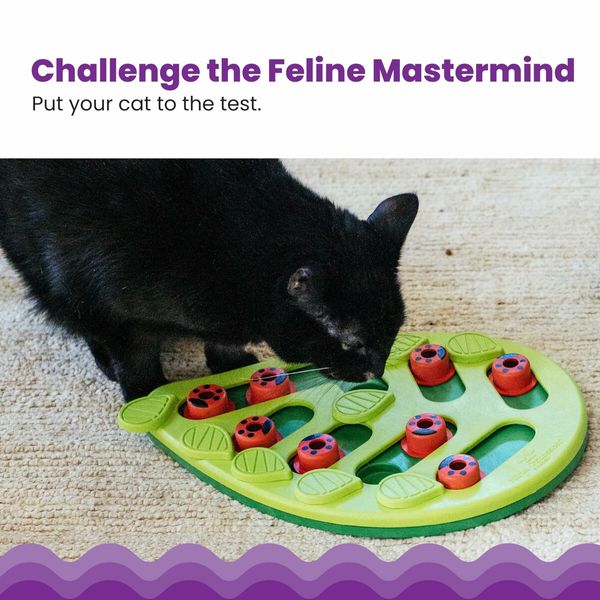 Slow Eating Cat Bowl Pet Interactive Toy Slow Feeder Green Leaf Shaped Cat Food Puzzle Mental Stimulating Toy Interactive Cat