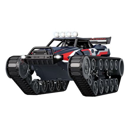 Remote Control Drift 4 Wheel Drive Off-Road Vehicle Tracked Armored RC Chariot Model Large Alloy Spray Remote Control Tank Toys To Boy Gifts