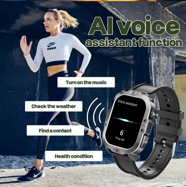 Smart Watch with LED Light,Make/Answer Calls & Smart Notifications,Monitor Tracker Fitness Tracker with 100+ Sport Modes