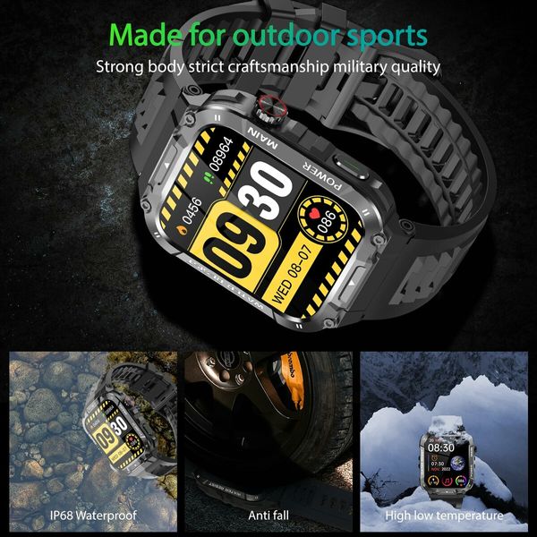 Smart Watch for Men with Call Function for Android Phones and iPhone,Waterproof Fitness Tracker with Sleep/100+ Sport Modes