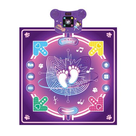 Electronic Dance Mat With Bluetooth,Musical Playing Carpet Toy Dancing Challenge Pad Game with LED Lights and 4 Modes for Kids Age 3-12