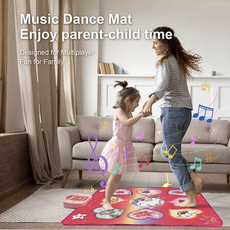 Dance Mat,Electronic Musical Dancing Challenge Pad Game with LED Lights and 5 Modes Educational Toys for Kids Age 3-12