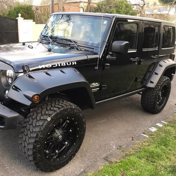 Fender Flares Jungle Style fit Jeep Wrangler JK 2007-18 Wrinkle Finish