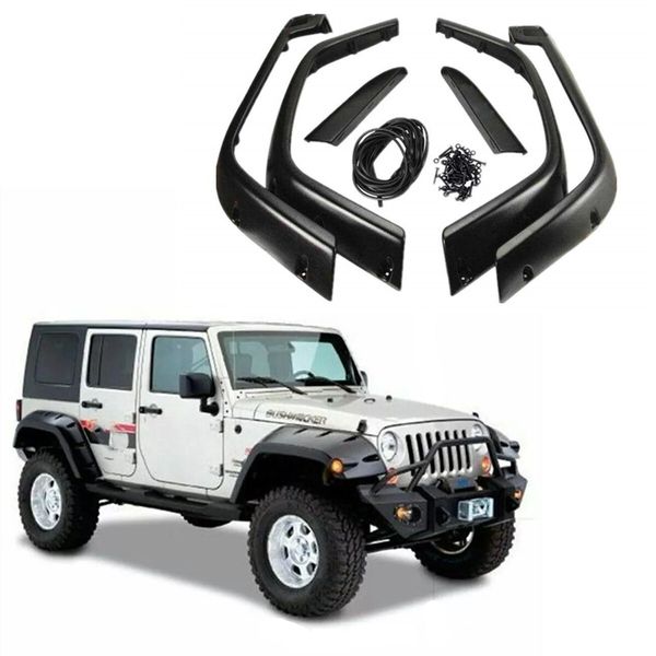 Jeep Wrangler TJ 1996-2006 Pocket Style Matte Black Fender Flares Jungle Guard