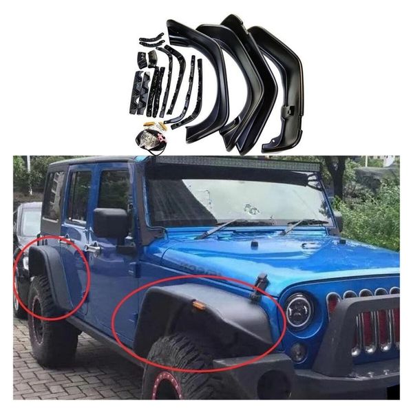 Flat Style Textured Fender Flares Fit For JEEP Wrangler JK&JKU 2007-2017 Guards