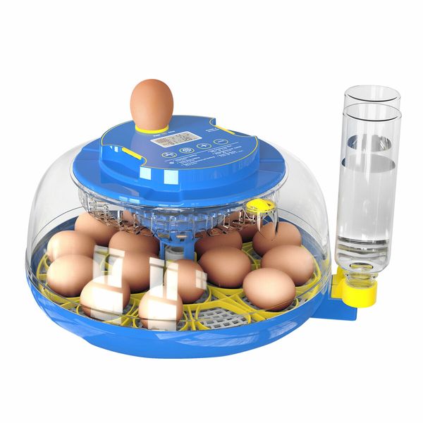 18 Eggs Incubator Hatcher Automatic Double Layer Hatching Machine for Chicken Duck Quail Bird Goose Turkey with Auto Turner Water Adding LED Candler