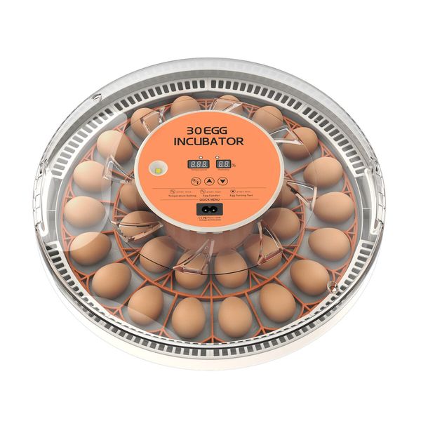 30 Egg Incubator Automatic Hatcher Hatching Hatchery Machine for Chicken Duck Quail Bird Goose Turkey with Auto Turner Humidity Control LED Candler