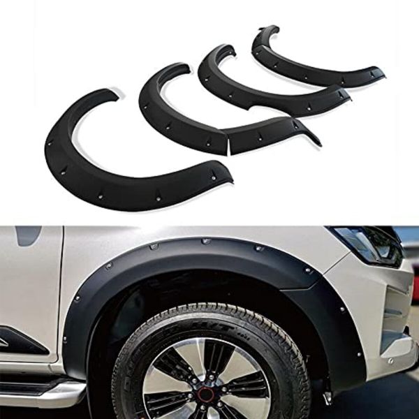 Pocket style Fender Flares Wheel Arch  Fits Isuzu D-MAX DMAX 2011 - 2018 Black Textured