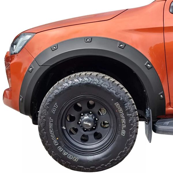 Pocket style Fender Flares Wheel Arch  Fits Isuzu D-MAX DMAX 2011 - 2018 Black Textured