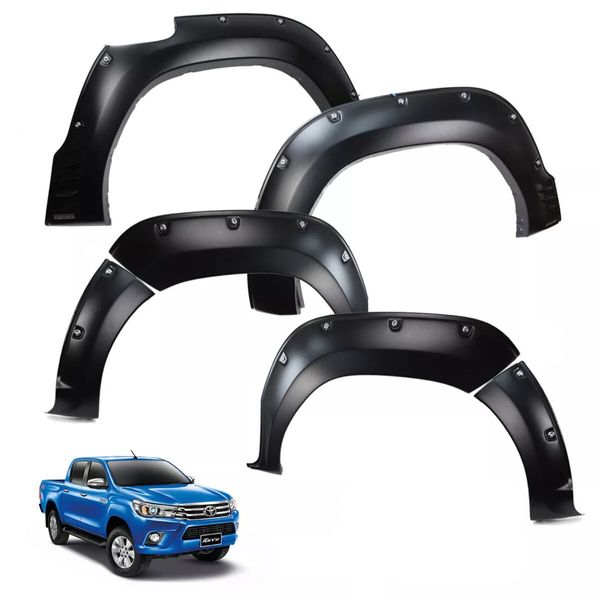 Matt Black Fender Flares Wheel Arch for Toyota Hilux Revo Rocco Dual 2015-2020