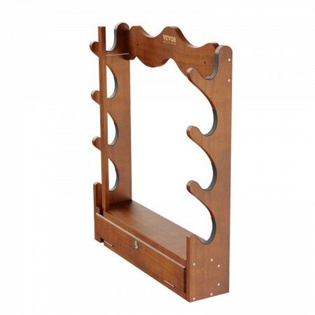 Gun Rack 4-Slot Wood Gun Rack Wall Mount Gun Display Rack holds 4 Rifles