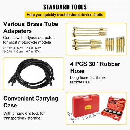 Fuel Vacuum Carburetor Synchronize Tool Kit Fuel Vacuum Carburetor Synchronizer carb sync Gauge Set with Rubber Hose