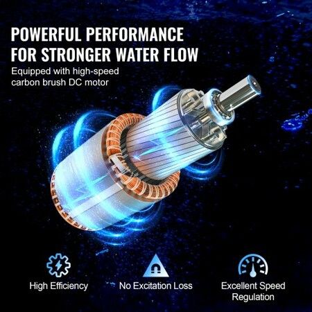 Solar Water Pump DC 277W Submersible Deep Well Pump Max Flow 2.1 m3/H Max Head 83 m Max Submersion Depth 20 m Solar Powered Water Pump