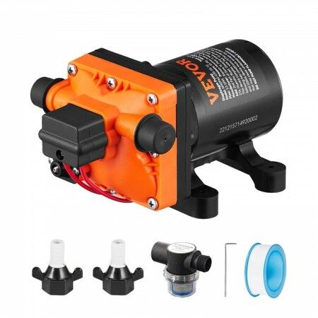 Water Diaphragm Pump 13.25 liters 55 PSI Rated Pressure (40-80 PSI Adjustable) 12.7mm MNPT Self Priming Sprayer Pump with Pressure Switch for RV Camper