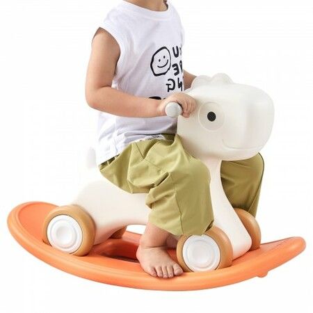 3 in 1 Rocking Horse for Toddlers 1-3 Years Baby Rocking Horse with Detachable Balance Board and 4 Smooth Wheels Support up to 80 lbs HDPE Material