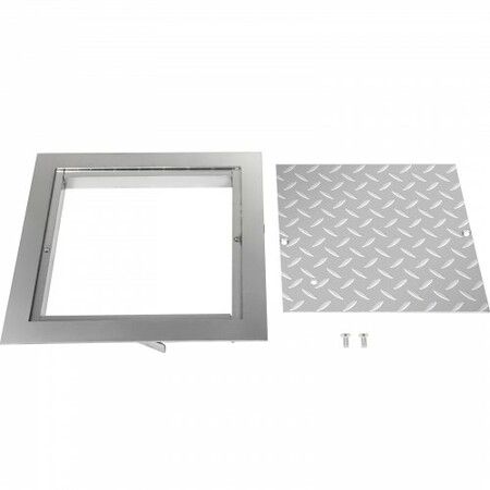 Recessed Manhole Cover 11.8\"x11.8\" Clear Opening Galvanized Steel Drain Cover Overall Size 14.5\"x14.5\" Sealed Square Manhole Cover and Frame Steel