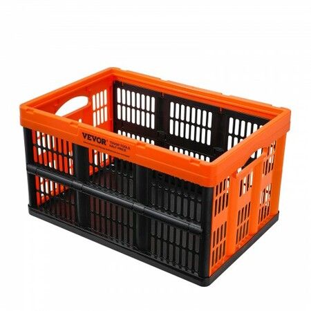 Plastic Collapsible Storage Basket 45L 3 Packs Folding Stackable Storage Containers/Bins with Handles Large Heavy Duty Containers for Clothes Toys Books