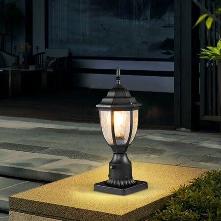 2 PCs Dusk to Dawn Outdoor Lamp Post Light Fixture 390 mm Pole Pier Mount