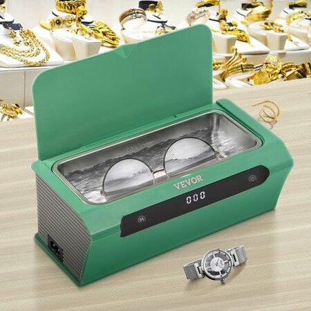 Ultrasonic Cleaner Ultrasound Cleaning Machine 500ML Green for Jewelry