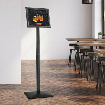 Pedestal Sign Holder 21.59x 27.94 cm Vertical and Horizontal Adjustable Poster Stand Heavy-Duty Floor Standing Sign Holder with Metal Base