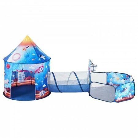 3 in 1 Kids Play Tent with Tunnel for Boys Girls Babies and Toddlers Indoor/Outdoor Pop Up Playhouse with Carrying Bag & Banding Straps Birthday Gifts