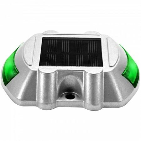 Solar Driveway Lights 4-Pack LED Pathway Lights Dock Path Step Road Green