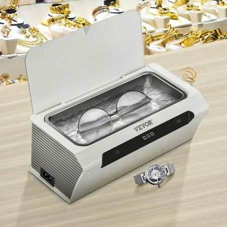 Ultrasonic Jewelry Cleaner 500ML 45 kHz Professional Ultra Sonic Cleaner with Touch Control Digital Timer Cleaning Basket Stainless Steel