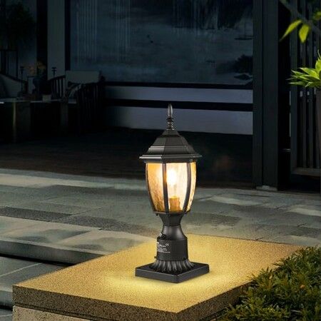 Dusk to Dawn Outdoor Lamp Post Light Fixture 400 mm Pole or Pier Mount