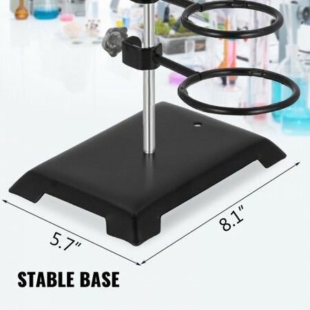 Laboratory Grade Metalware Set - Support Stand Premium Iron Material Laboratory Stand Support Lab Clamp Flask Clamp Condenser Stand 60cm