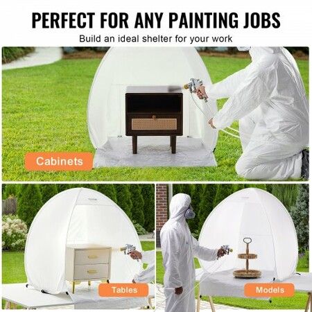 Spray Paint Shelter Portable Spray Paint Tent Booth 3.3 x 2.9 x 3.3ft Pop Up