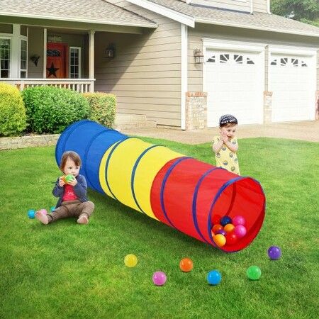 Kids Play Tunnel Tent for Toddlers Colorful Pop Up Crawl Tunnel Toy for Baby or Pet Collapsible Gift for Boy and Girl Play Tunnel Indoor and Outdoor Game