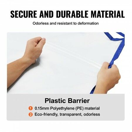 Dust Barrier 7.5 x 4 Ft Dust Barrier Door Kit with Magnetic Self-Closing