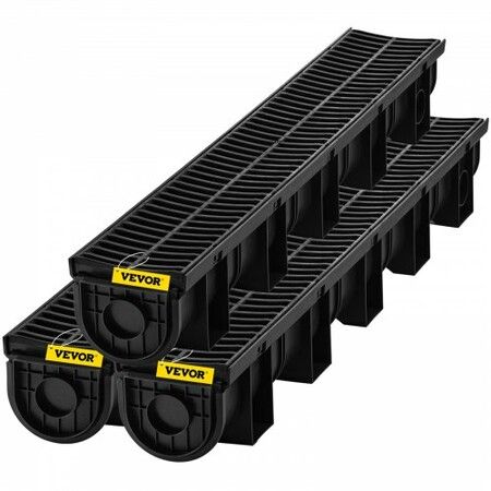 Drainage Trench Driveway Channel Drain Kit Plastic Grate-5.8