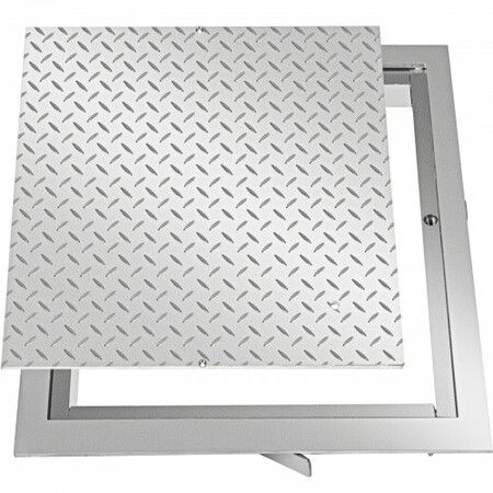 Recessed Manhole Cover 60 x 60 cm Clear Opening Galvanized Steel Drain Cover Overall Size 67 x 67 cm Sealed Square Manhole Cover and Frame Steel Man Hole