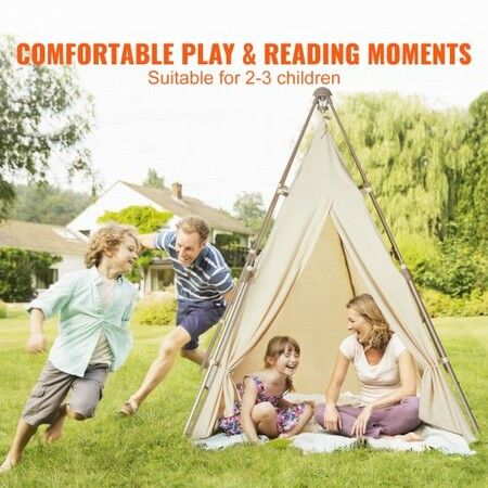 Kids Play Tent Teepee Tent for Kids 1-5 Years Old Foldable Toddler Tent with Mat and Carrying Bag Tent for Kids with Windows for Indoor and Outdoor