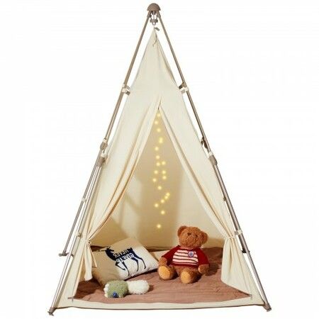 Kids Play Tent Teepee Tent for Kids 1-5 Years Old Foldable Toddler Tent with Mat and Carrying Bag Tent for Kids with Windows for Indoor and Outdoor