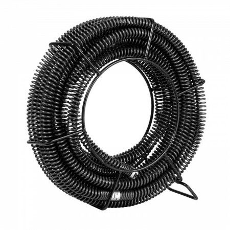 Drain Cleaning Cable 45 FT x 7/8 Inch Professional Sectional Drain Cleaner Cable with 6 Cutters for 0.8" to 5.9" Pipes Hollow Core Sewer Drain Auger Cable