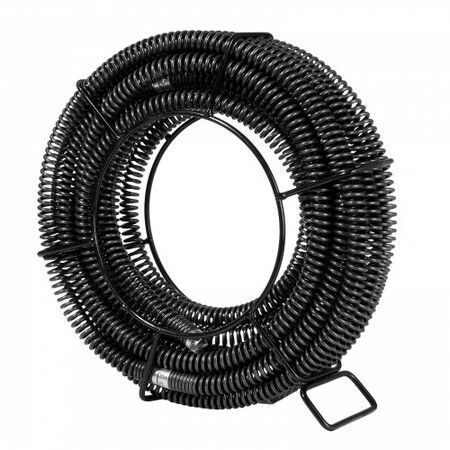 Drain Cleaning Cable 45 FT x 7/8 Inch Professional Sectional Drain Cleaner Cable with 6 Cutters for 0.8" to 5.9" Pipes Hollow Core Sewer Drain Auger Cable