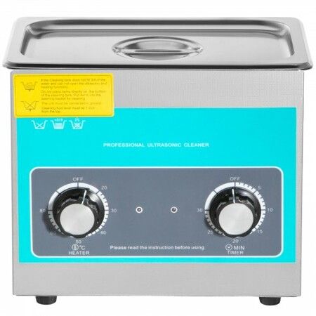 Knob Ultrasonic Cleaner 3L 40kHz Ultrasonic Cleaning Machine Knob Control Sonic Cleaner 304 Stainless Steel Ultrasonic Cleaner Machine with Heater & Timer