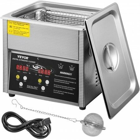 Digital Ultrasonic Cleaner 3L Ultrasonic Cleaning Machine 220V 50kHz Sonic Cleaner Machine 304 Stainless Steel Ultrasonic Cleaner Machine w/ Heater & Timer