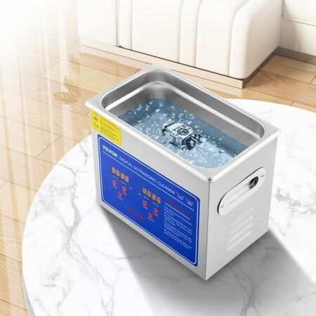 Ultrasonic Cleaner Machine 3L Stainless Steel Ultrasonic Cleaning Machine Digital Heater Timer Jewelry Cleaning for Commercial Personal Home Use (3L)