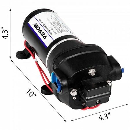 Water Pressure Diaphragm Pump 12V FL-40 High Pressure Diaphragm Water Pump 40PSI Automatic Self Priming Water Pump 17L/MIN Misting Booster Sprayer